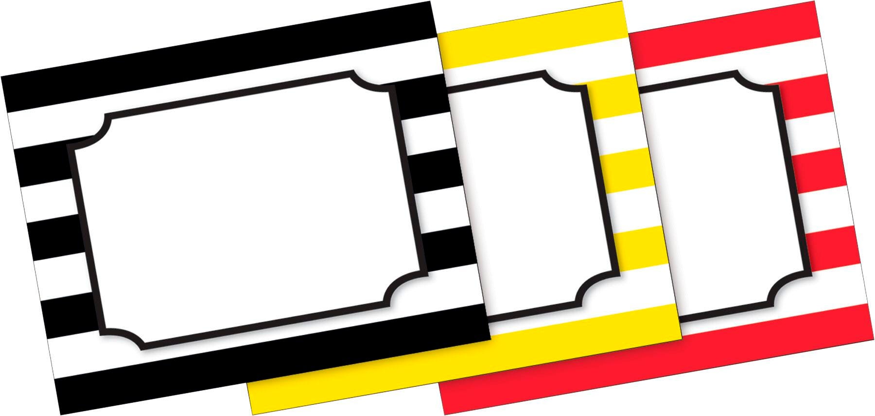 Barker Creek Name Tags, Wide Stripes, 3-1/2 x 2-3/4 Inches, Pack of 45, Item Number 1569891